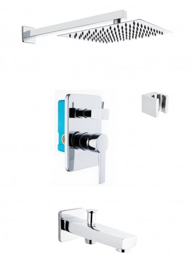 Square Two-way Concealed Shower Set