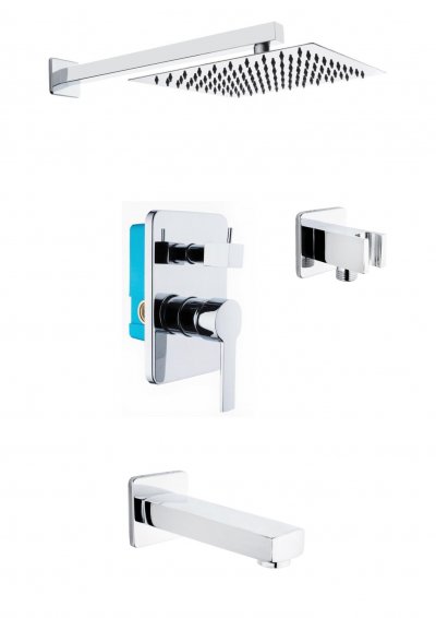 Square Two-way Concealed Shower Set