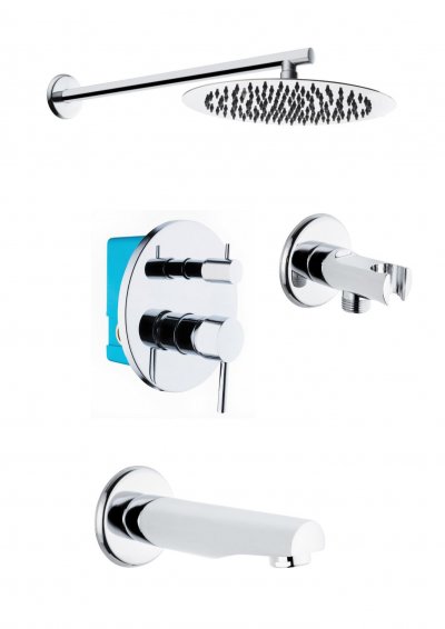 Oval Two Way Concealed Shower Set
